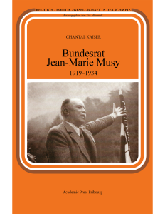 Bundesrat Jean-Marie Musy (1919-1934)